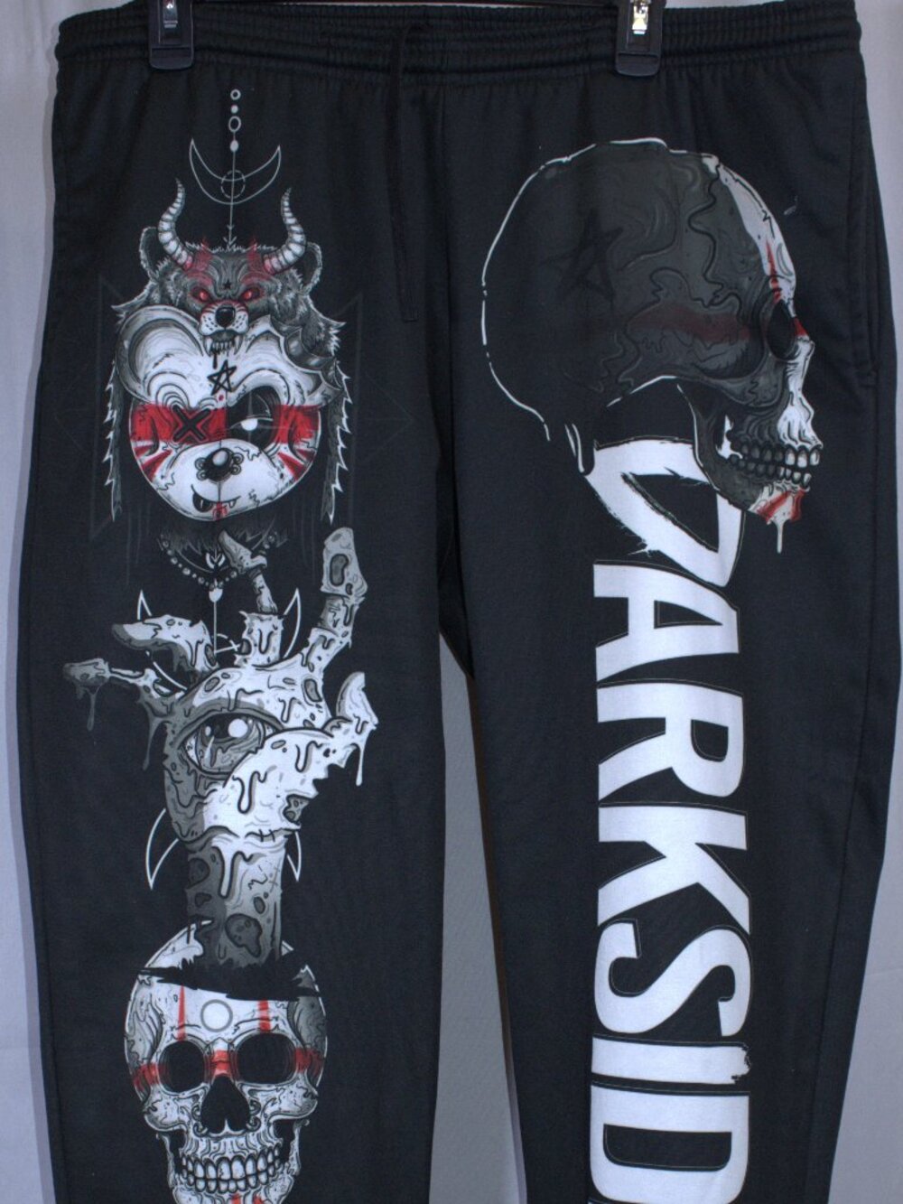 Share Scummy Bears Darksiderz Joggers Mens 2XL Black Sweatpants Bottom Warmup